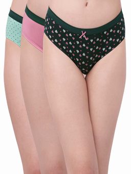 SOIE - High Rise Full Coverage Solid and Printed Cotton Stretch Hipster Panty